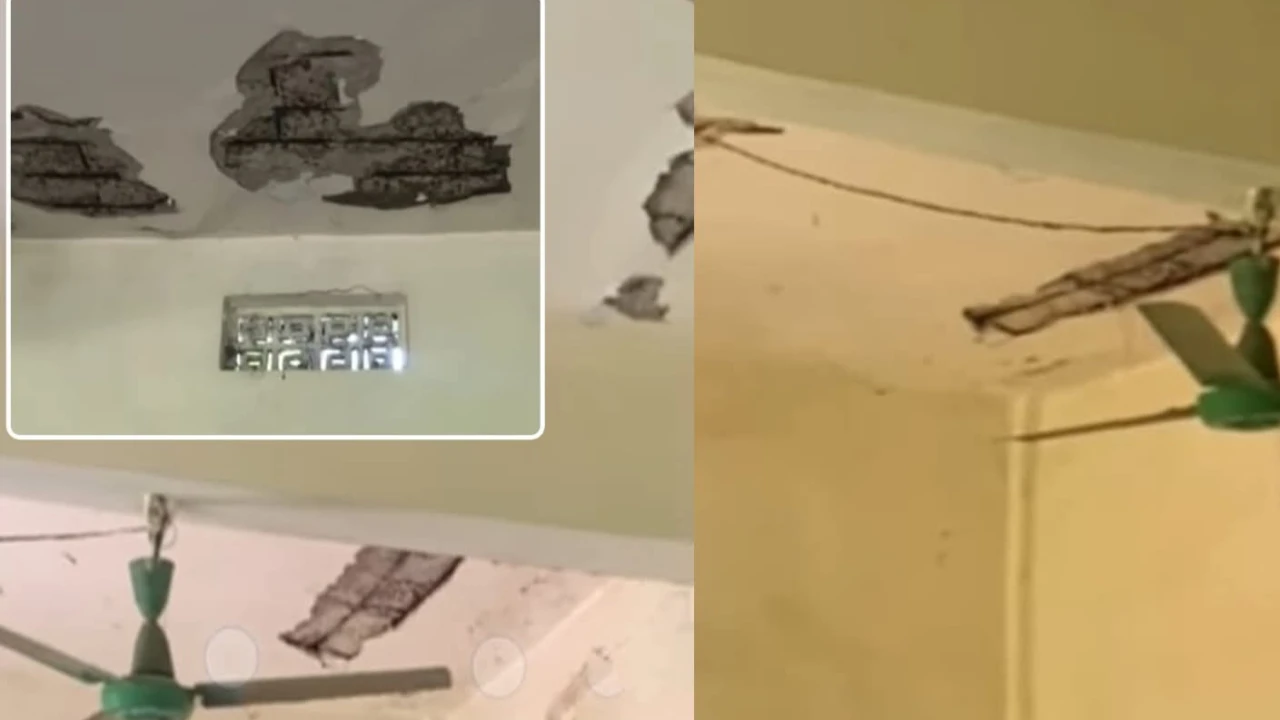 কুলাউড়ায় পরীক্ষা চলাকালীন ছাদে ধস, রক্ষা পেল শিক্ষার্থীরা