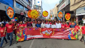 বাংলা বর্ষবরণে পাবনায় বর্ণিল শোভাযাত্রা, মঞ্চ মাতালেন জেমস, ইমরান, ঐশী