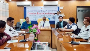 কুড়িগ্রামে হাম-রুবেলা টিকাদান ক্যাম্পেইন উপলক্ষে  সংবাদ সম্মেলন