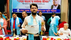 শেরে বাংলা গোল্ডেন অ্যাওয়ার্ড ২০২৬ পেলেন সানজিদ আহমেদ সজীব
