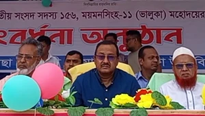 ভালুকায় হালিমুন্নেসা চৌধুরানী মেমোরিয়াল বালিকা উচ্চ বিদ্যালয়ে এমপি ফখরউদ্দিন আহমেদ বাচ্চুকে সংবর্ধনা