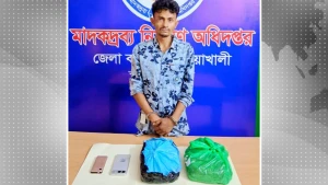 নোয়াখালী জেলার সুধারামে ১.৬ কেজি গাঁজাসহ মাদক ব্যবসায়ী আটক