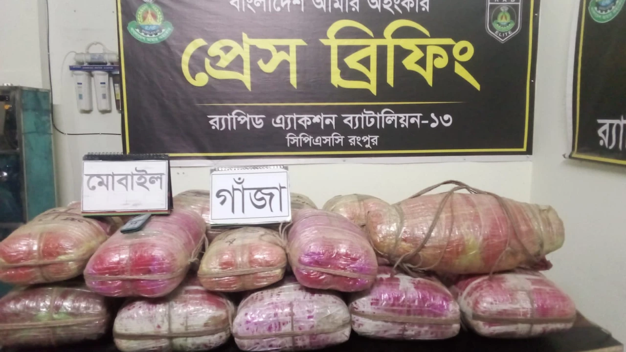 কুড়িগ্রামে র‌্যাবের অভিযানে সাড়ে ৯৩ কেজি গাঁজা উদ্ধার: গ্রেফতার-১