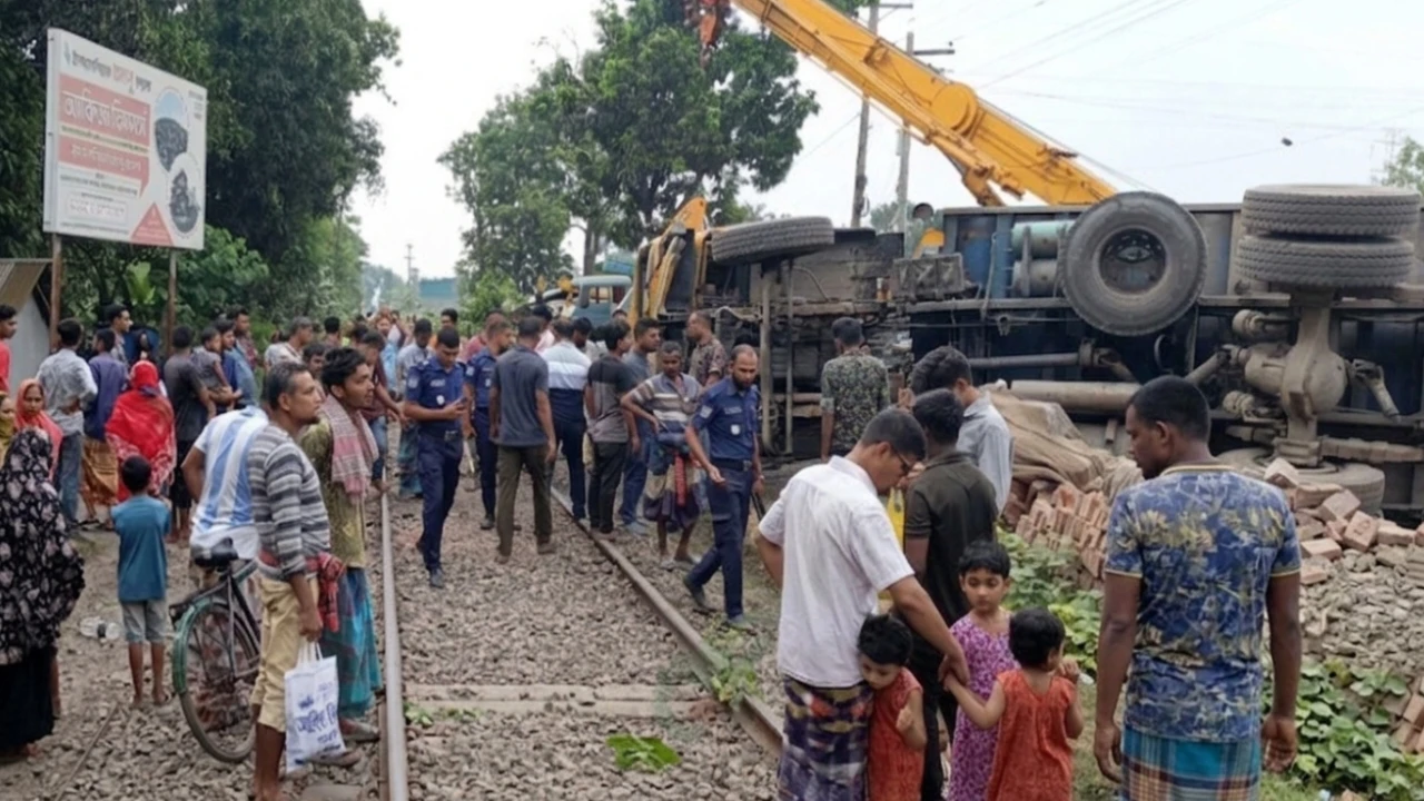 অভয়নগরে ট্রেনের ধাক্কায় ট্রাক চূর্ণবিচূর্ণ: ঝিনাইদহের চালক নিহত, সহযোগী হাসপাতালে