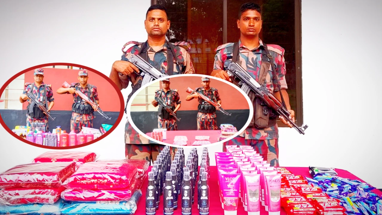 ৪৯ বিজিবির অভিযানে ১২ লক্ষ টাকার চোরাচালানী মালামাল আটক
