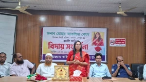 বাসাইলের মানবিক ইউএনও আকলিমা বেগমের বিদায় সংবর্ধনা অনুষ্ঠিত