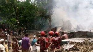 পটুয়াখালীর বাউফলে ভয়াবহ অগ্নিকাণ্ড, দুটি বসতঘর পুড়ে ছাই