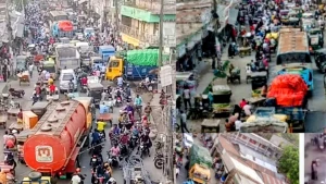 স্থায়ী সমাধানে ধোঁয়াশা! ‎নিত্যদিনের তীব্র যানজটে নাকাল মণিরামপুরবাসী, রাস্তা সংস্কার হলেও বাড়েনি প্রশস্ততা