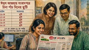 ঈদে সংবাদপত্রে টানা ৫ দিনের ছুটি