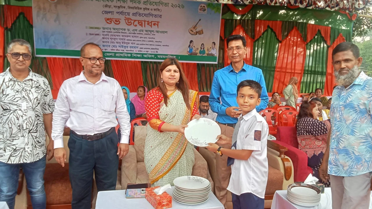 জেলা পর্যায়ে গল্প বলায় প্রথম ঈশ্বরগঞ্জের রেজওয়ান হক মুয়াজ