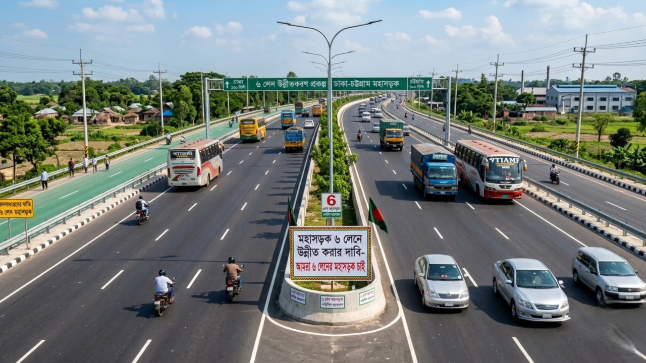 ভাঙ্গা-বরিশাল-পটুয়াখালী-কুয়াকাটা মহাসড়ক ৬ লেনে করার দাবি