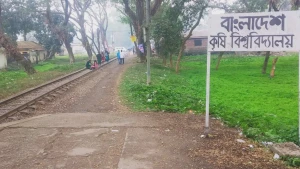 বাকৃবিতে ট্রেনে কাটা পড়ে অজ্ঞাত নারীর মৃত্যু