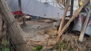 পুঠিয়ায় আদিবাসীর বাড়ি ভাংচুর
