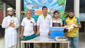 ঈশ্বরগঞ্জে বিড়ালের ক্যাটফ্লু ভ্যাকসিনেশন কার্যক্রম শুরু
