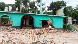 রাঙামাটিতে ২৪ আগস্ট পরবর্তী মসজিদ দখল, ২৬'র জুনে ভেঙে ফেলার অভিযোগ।
