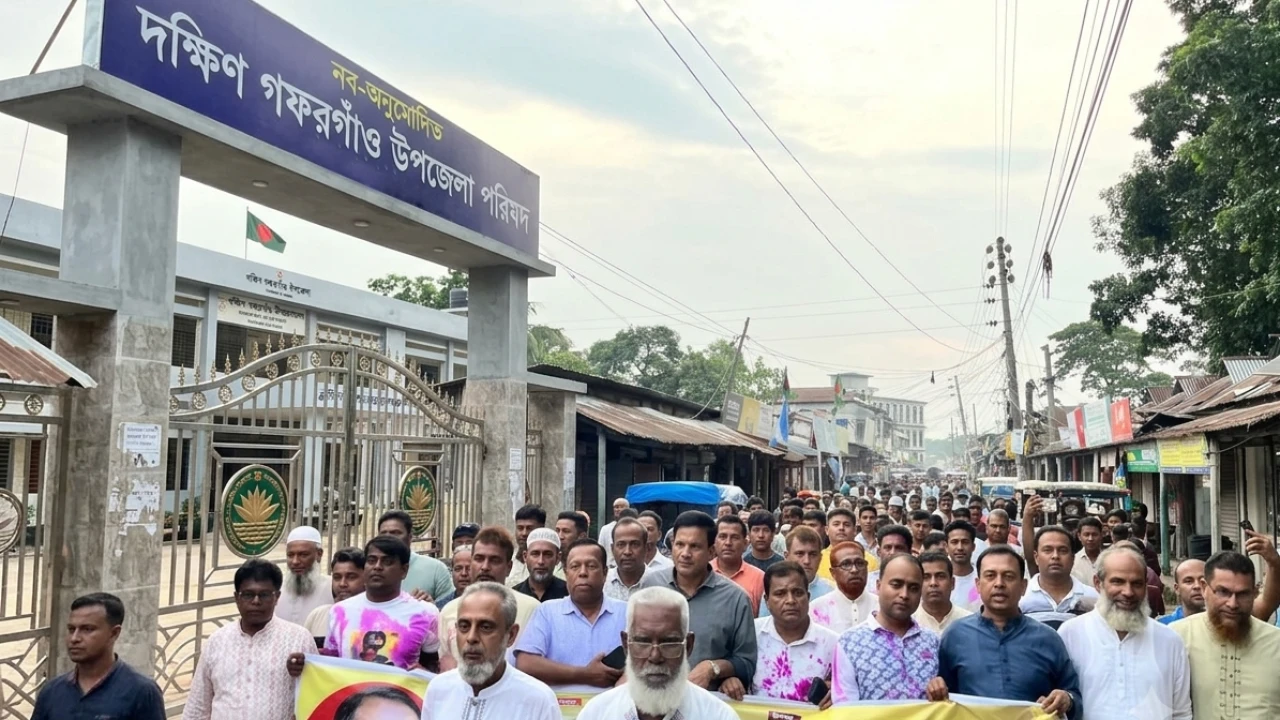 দক্ষিণ গফরগাঁও উপজেলা অনুমোদন  আনন্দ-উল্লাসে গফরগাঁওয়ের জনগণ